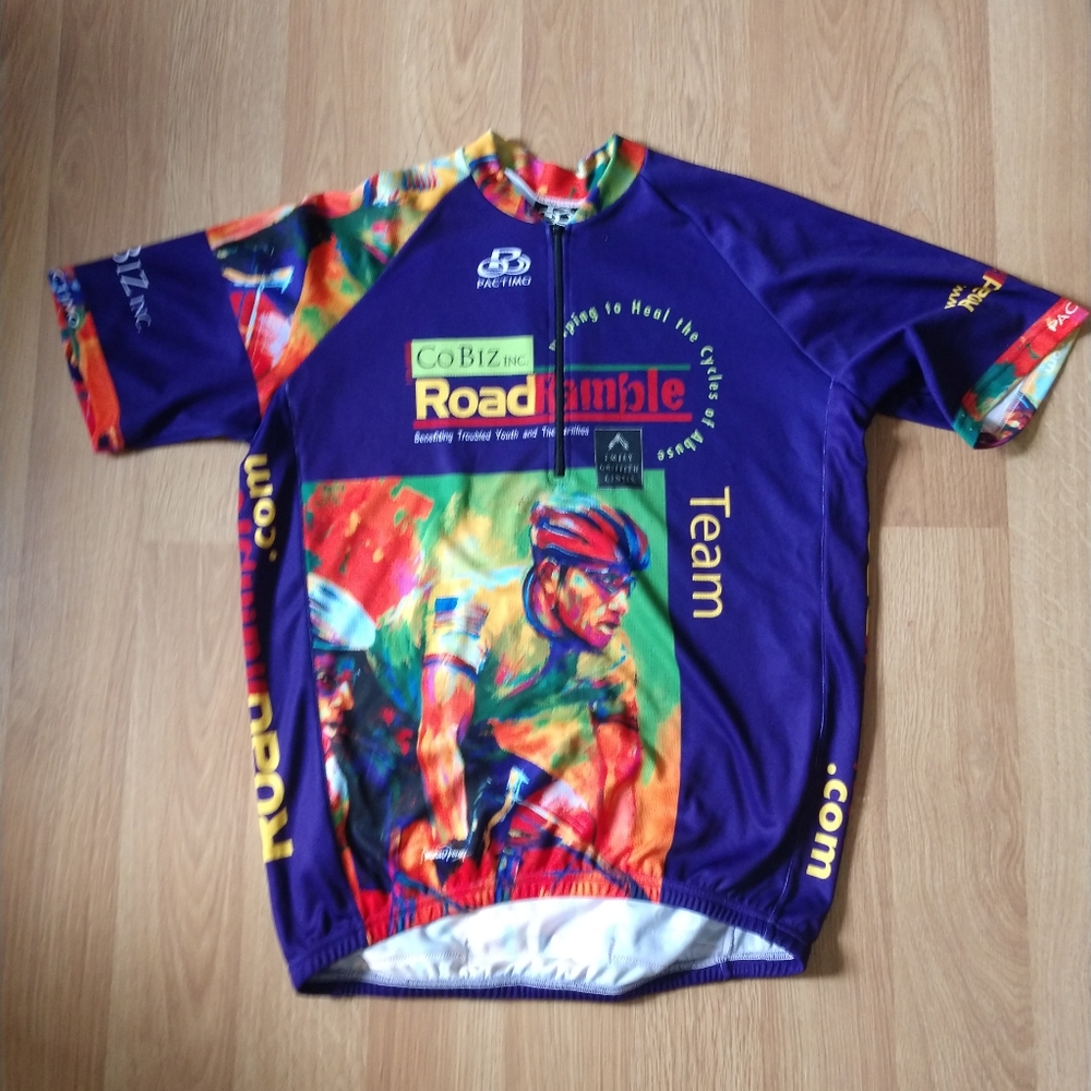 Pactimo Cycling Jersey w/ 1/3 Zipper L Purple